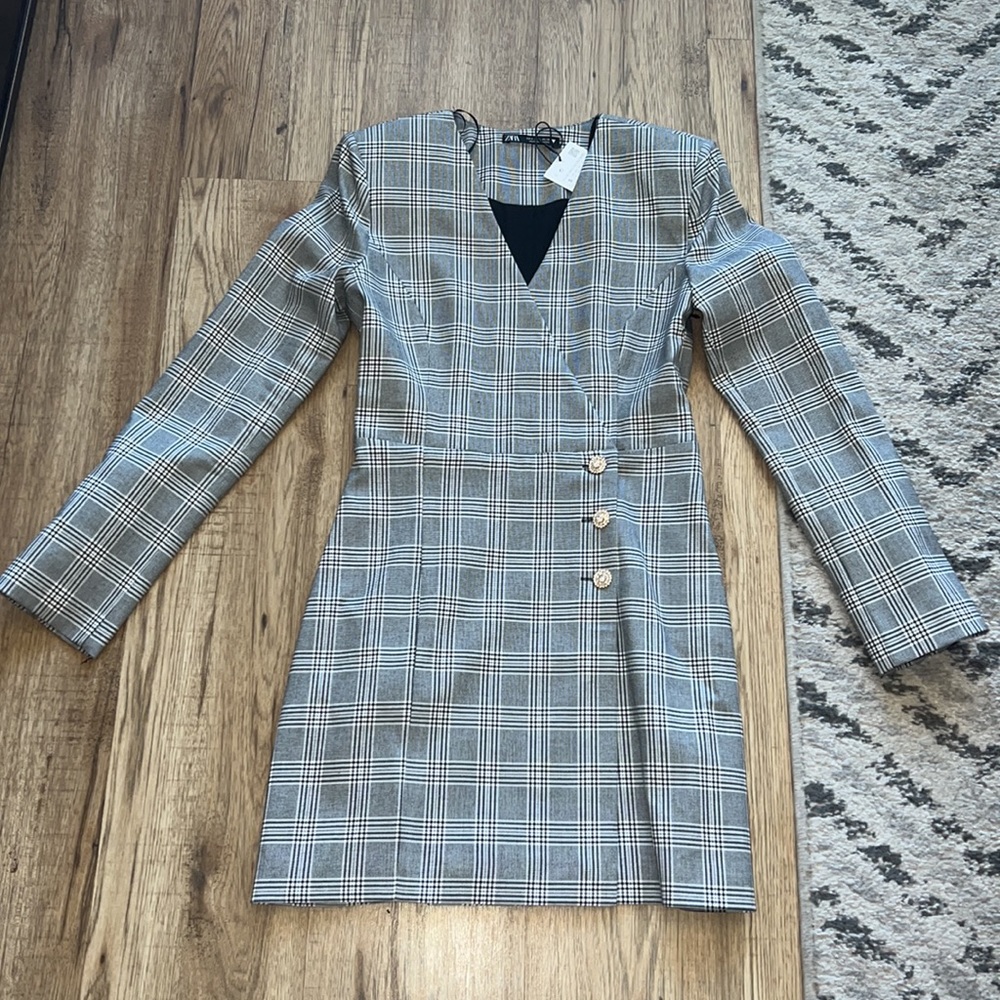 NEW! Zara Plaid Blazer Dress - Picture 9 of 13